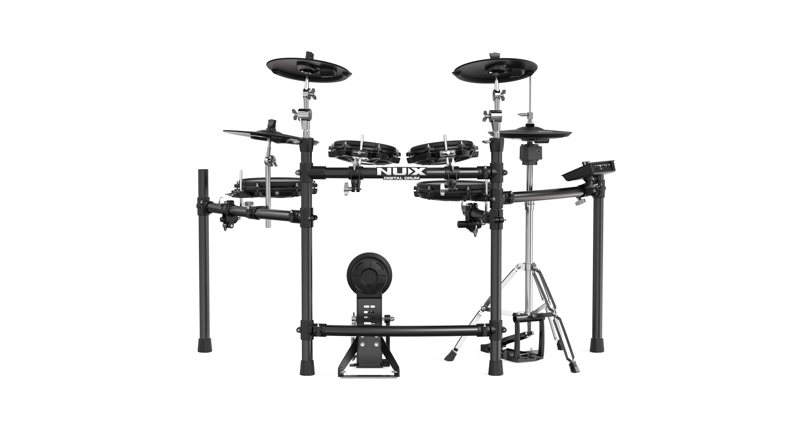 Электронные барабаны Nux DM-310H — модуль, сетчатые пэды 10″ и 8″, независимый хай-хэт 12″ - фото 11