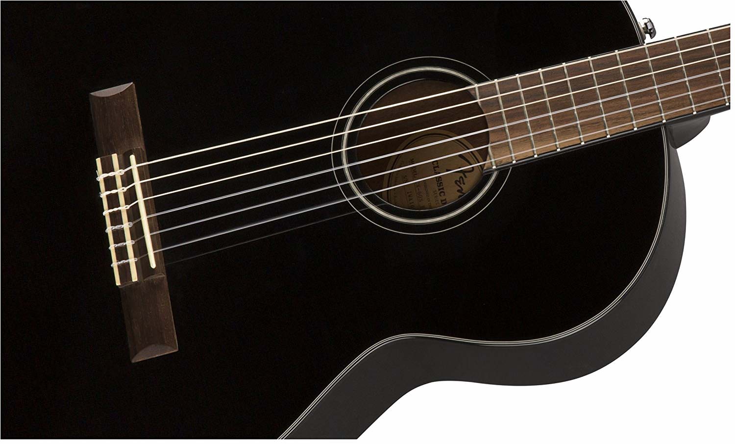 Классическая гитара Fender CN-60S Black — корпус и детали - фото 3