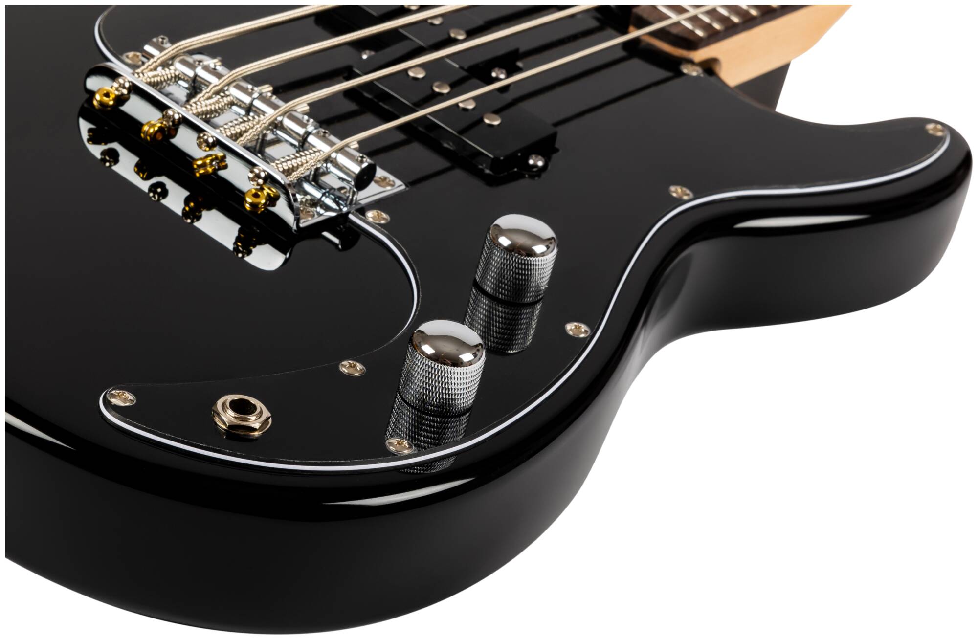 Бас-гитара Flight Mini Bass Lite BK — корпус и детали - фото 2
