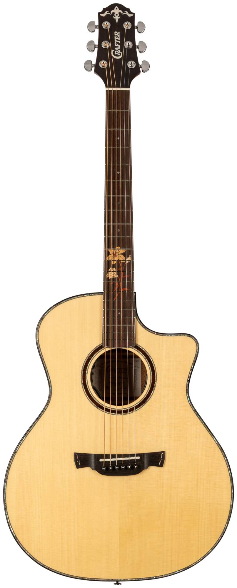 Электроакустическая гитара Crafter WF G-MAHOce — корпус и детали