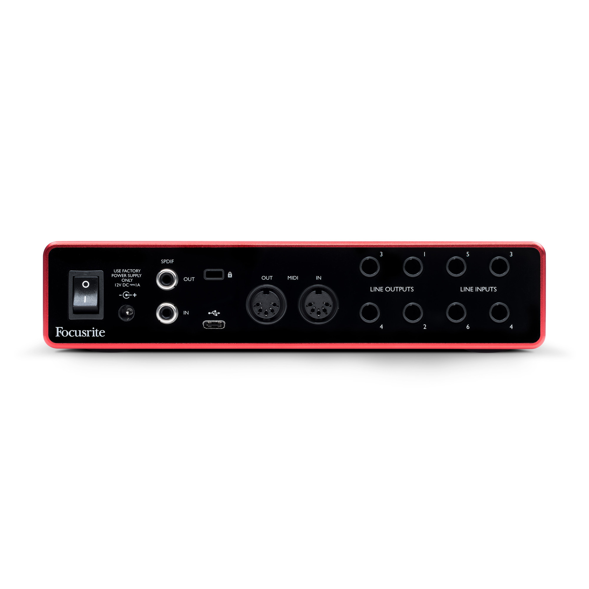 USB-аудиоинтерфейс Focusrite Scarlett 8i6 3rd gen — разъёмы и органы управления - фото 1