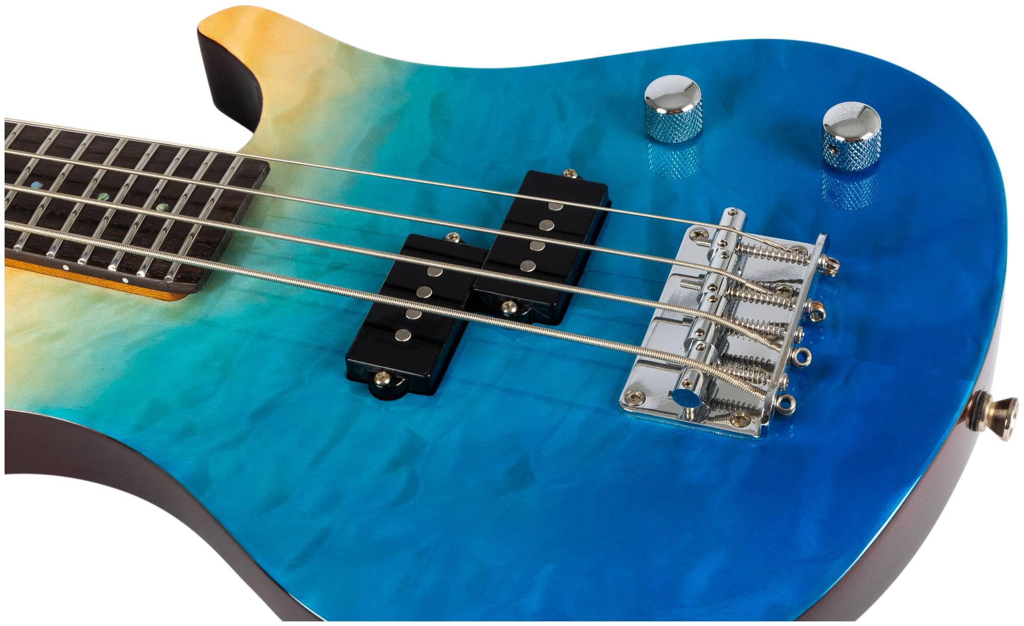 Бас-гитара Flight Mini Bass TBL — корпус и детали - фото 3