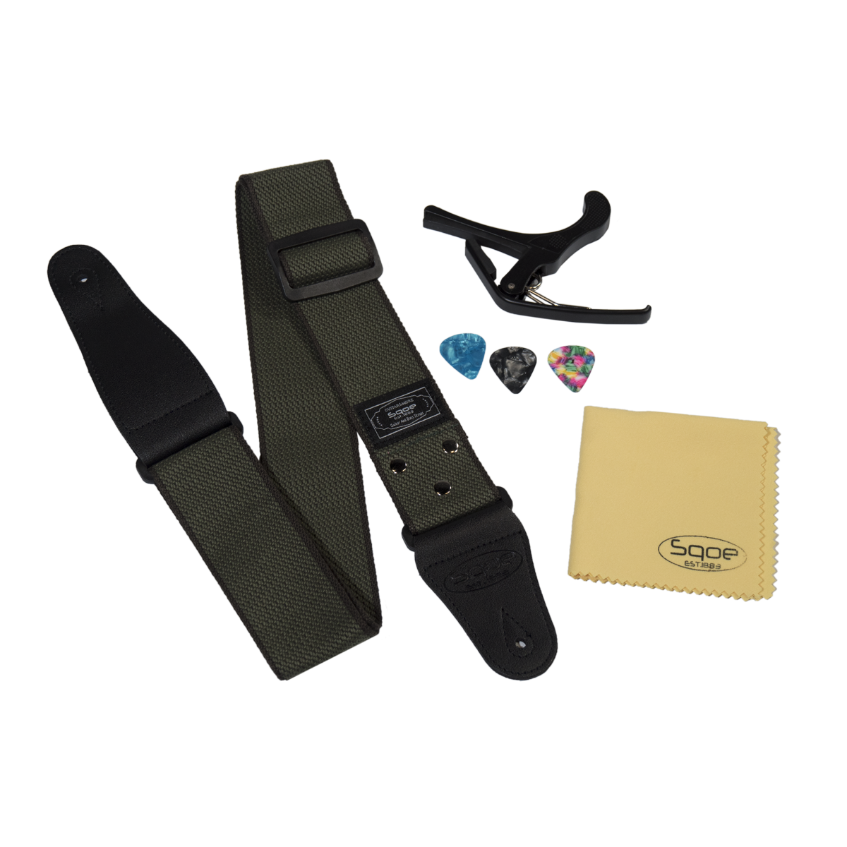 Акустическая гитара SQOE S340-FG-BL Set — корпус и детали - фото 1