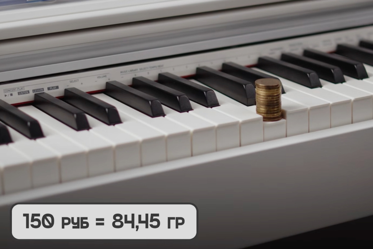 Тяжесть нажатия - 150 граммов, но динамически, под пальцами, она ощущается еще тяжелее.