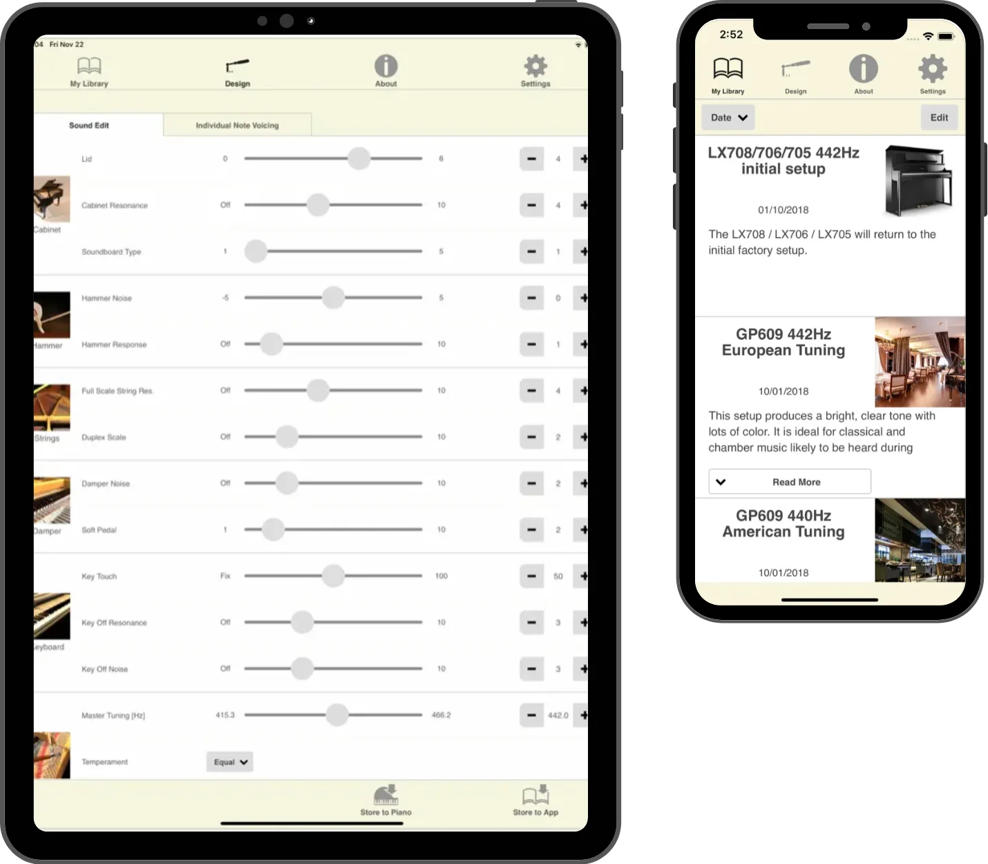 Piano Designer iOS/Android App